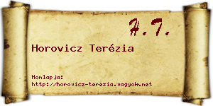 Horovicz Terézia névjegykártya