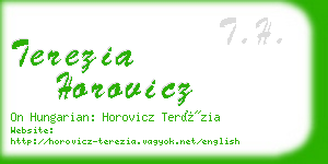 terezia horovicz business card